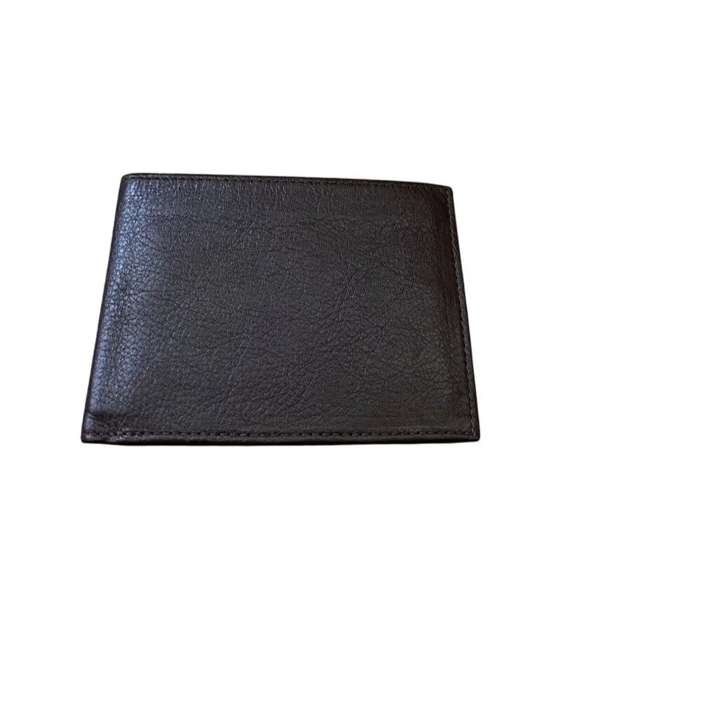 Vtg Colours by Alexander Julian Trifold Wallet ID Card Holder Cowhide Leather